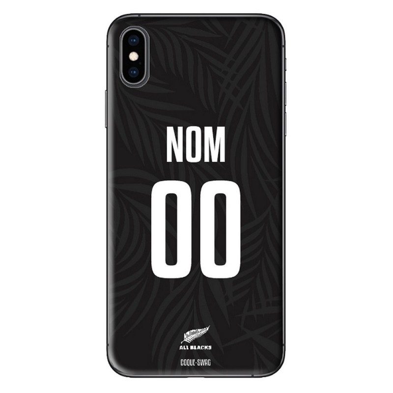 COQUE MAILLOT RUGBY - ALL BLACKS DOMICILE 2019 - PERSONNALISABLE