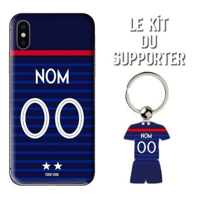 Kit supporter Football France Domicile Euro 2020 Coque + Porte clés